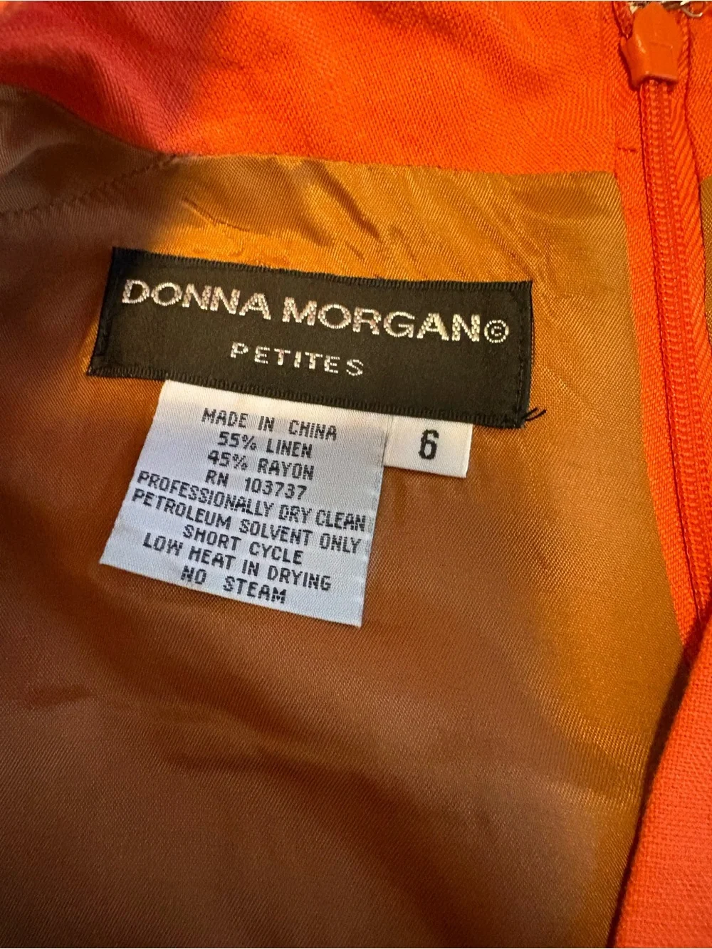Donna Morgan Bright Orange Embroidered Maxi Skirt Set